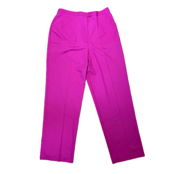 Koret Pants - Koret Hot Pink 80s High-waisted Stretchy Pant Trousers